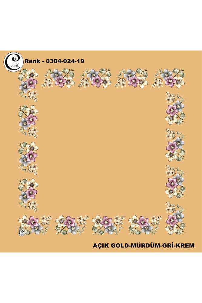 CENK YAZMA - Cenk Kadın Yazma Desen 024 Baskılı İthal 90x90 (19)