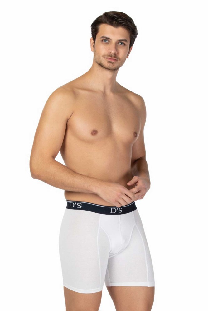 DS DAMAT - Ds Damat Erkek Boxer Trendy 2'li (Beyaz/Lacivert)