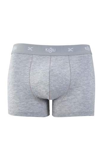 Kiğılı Erkek 2'li Comfort Modal Boxer Set (Gri/Siyah) - Thumbnail