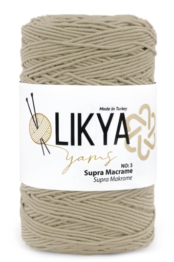 LİKYA HOBİ - Likya Supra İplik 3 Mm 200 Gr 200 Mt (024/Bej)