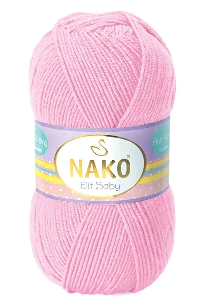 Nako - Nako El Örgü İpliği Elit Baby Anti Pilling 100 Gr 250m (06936 (Açık Pembe))